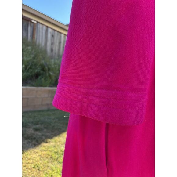 Vanity Fair Night Robe House Coat L Fuchsia Velour Snap Closure Granny Core - Picture 4 of 10